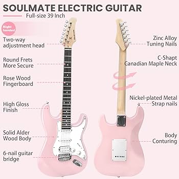 soul mate 62❣️ Amazon.com: Soulmate 39 Inch Full Size Electric Guitar